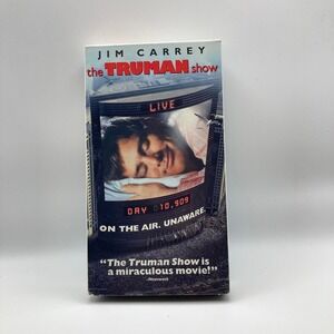 The Truman Show starring Jim Carrey VHS Cassette Tape Directed Peter Weir 1998